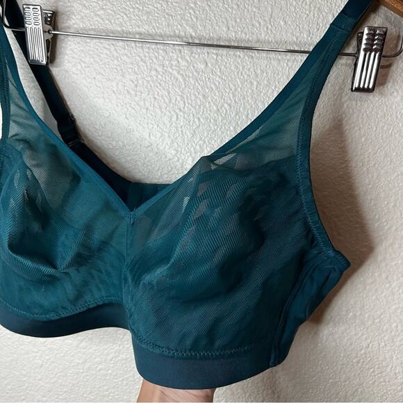 Wacoal Elevated Allure Wire Free Wireless Full Figure Bra in Dark Teal 40B - Picture 4 of 8